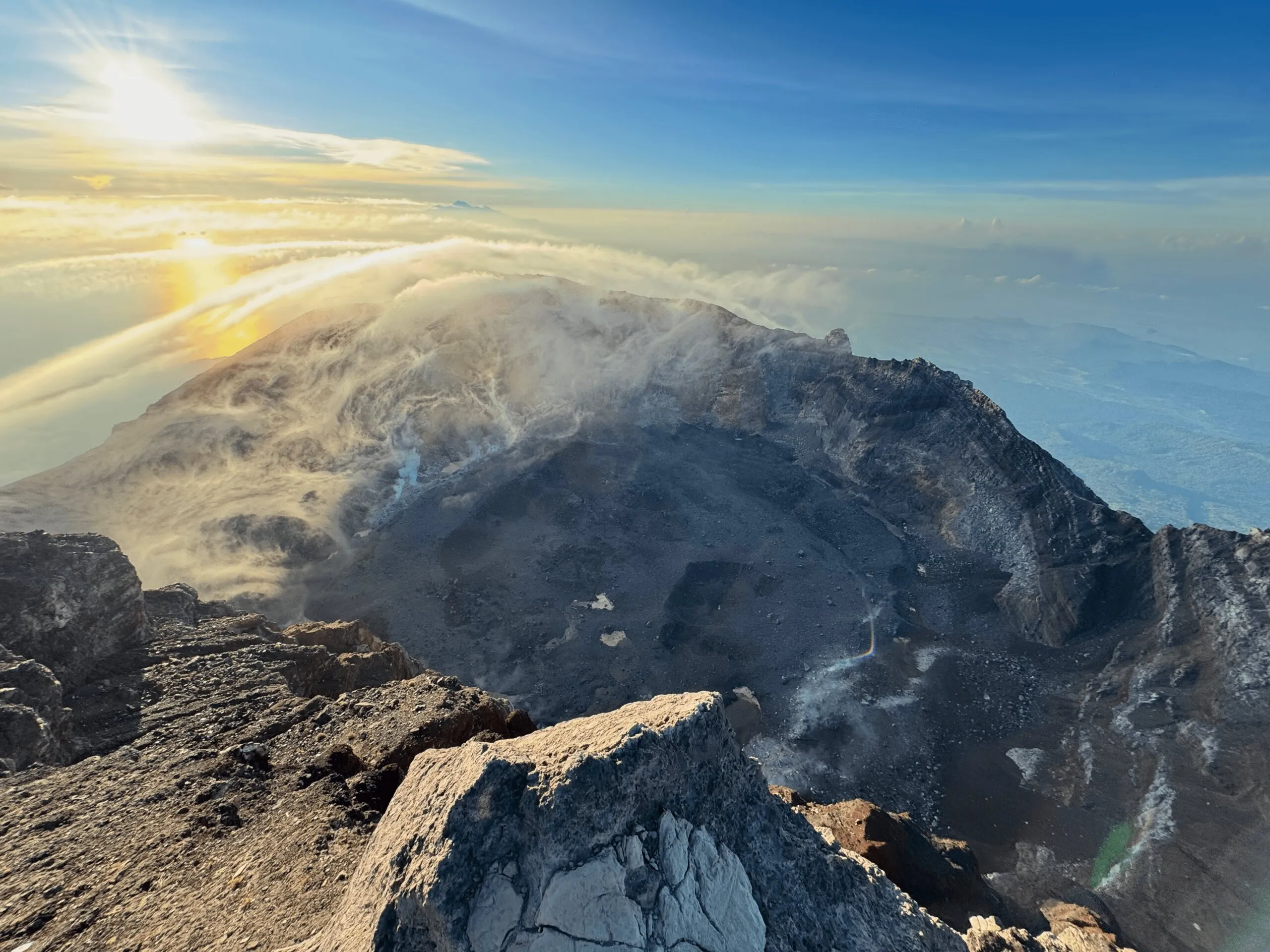 The crater of Mount Agung